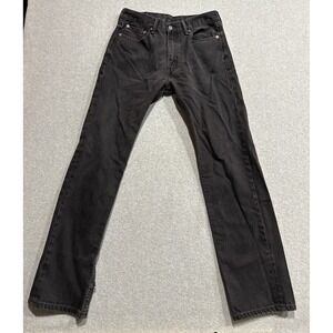 Levi's 505 Regular Fit Men's Size 33x34  Straight Leg Black Jeans *Read